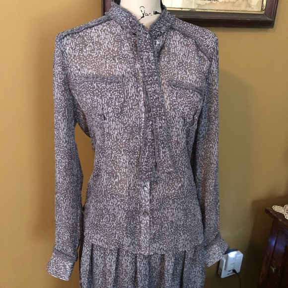 Bushwhacker Vintage NWT sheer purple skirt set - Picture 2 of 7